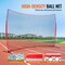16 x 10 Feet Portable Sports Barrier Netting with Powder Coated Steel Pipe Base and Carry Bag